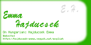 emma hajducsek business card